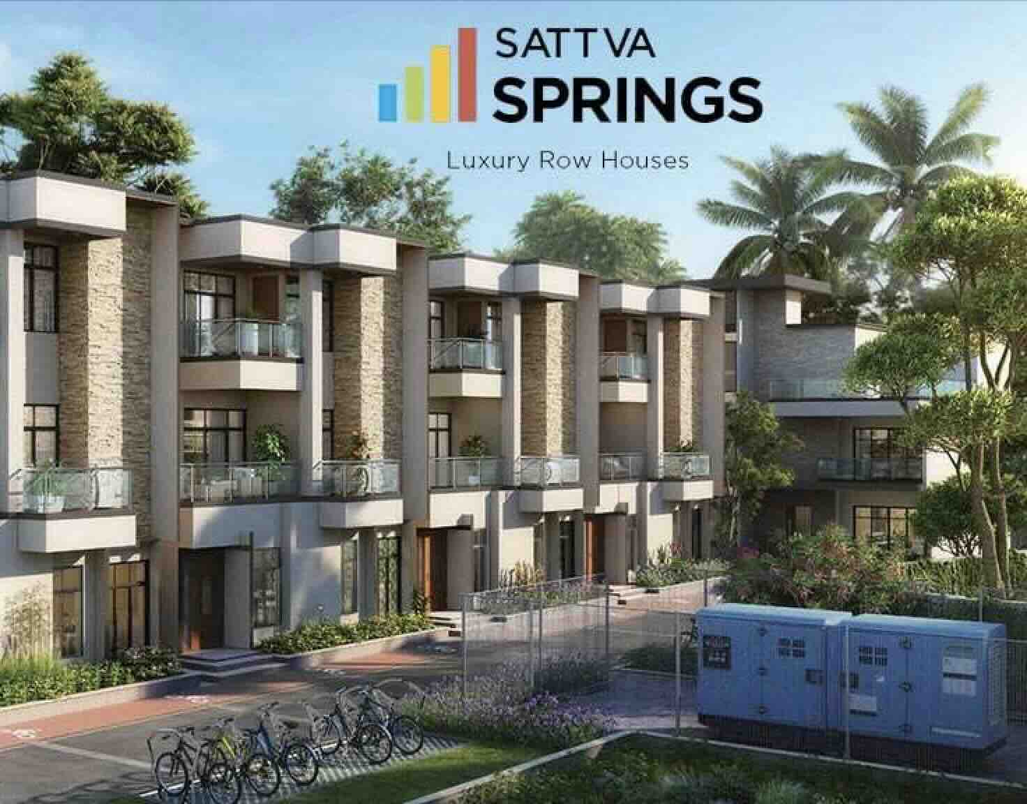 Sattva Springs elevation render - luxury 4 BHK row villas on Kanakapura Road, Bangalore