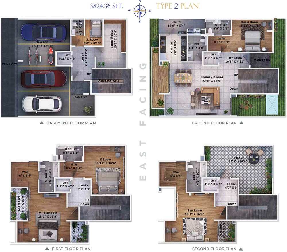Sattva Lumina 4BHK Floor Plan